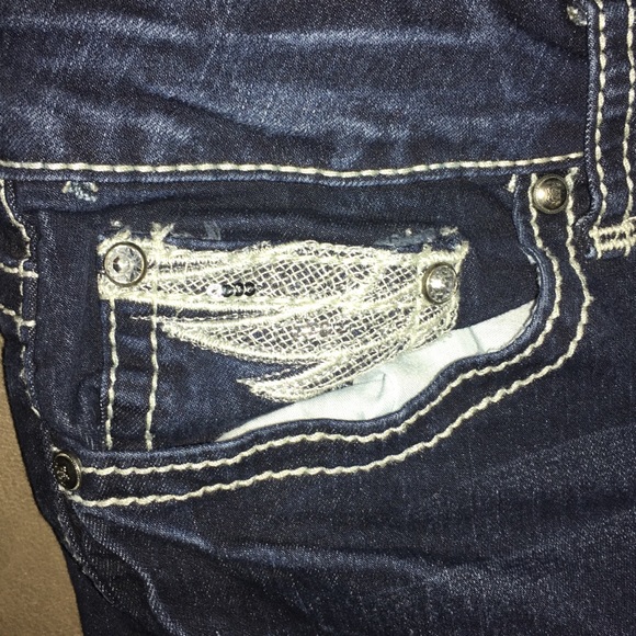 Back To School Jeans. Blue Straight Leg Jeans. - Picture 2 of 4